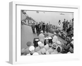 WWII Japan Surrenders 1945-Max Desfor-Framed Premium Photographic Print