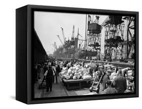 WWII London Docks-null-Framed Stretched Canvas