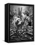 WWII London Hospital Bomb Damage-null-Framed Stretched Canvas