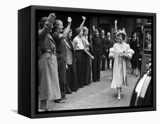 WWII London Queen Elizabeth-Leslie Priest-Framed Stretched Canvas