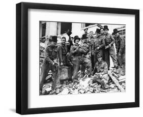 WWII London Rescue Workers-Uncredited-Framed Photographic Print