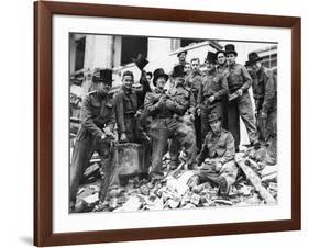 WWII London Rescue Workers-Uncredited-Framed Photographic Print
