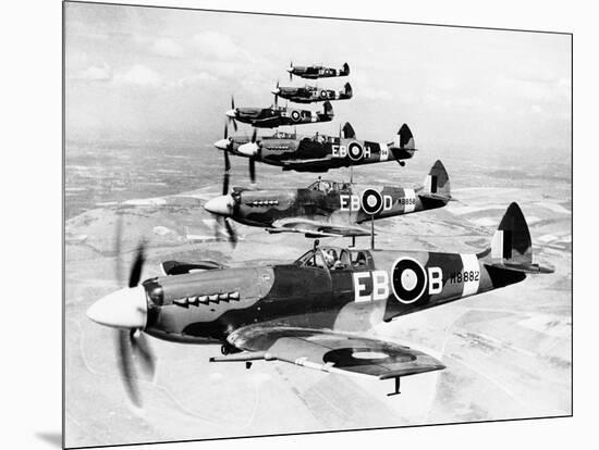 WWII Mark XII Spitfires 1944-null-Mounted Photographic Print