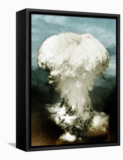WWII, Nagasaki, August 9, 1945-Science Source-Framed Stretched Canvas