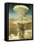 WWII, Nagasaki, August 9, 1945-Science Source-Framed Stretched Canvas