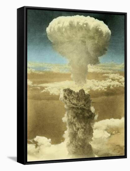 WWII, Nagasaki, August 9, 1945-Science Source-Framed Stretched Canvas