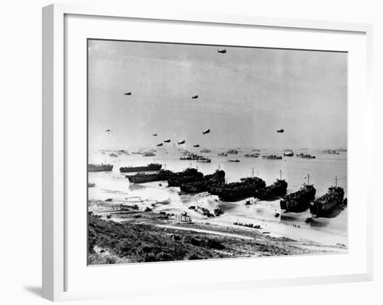 WWII Normandy Invasion Omaha-null-Framed Photographic Print