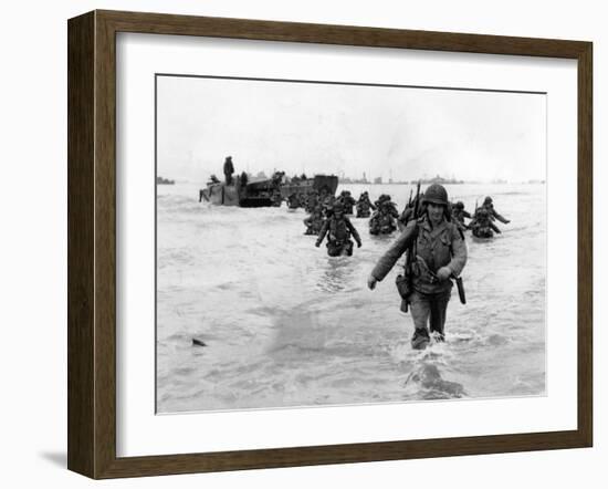 WWII Normandy Invasion-Bert Brandt-Framed Premium Photographic Print