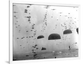 WWII Parachutes over Holland-null-Framed Photographic Print