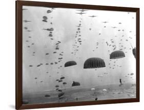 WWII Parachutes over Holland-null-Framed Photographic Print