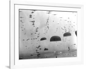 WWII Parachutes over Holland-null-Framed Photographic Print