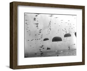 WWII Parachutes over Holland-null-Framed Photographic Print