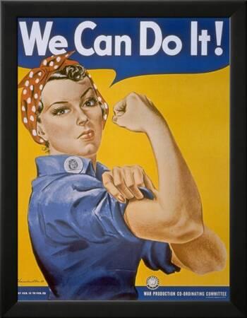 Wwii Patriotic We Can Do It Poster By J Howard Miller Featuring Woman Factory Workers Photographic Print Allposters Com