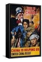 WWII Poster: "Help China"-James Montgomery Flagg-Framed Stretched Canvas