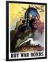 WWII Poster of Uncle Sam Holding An American Flag And Urging Troops Into Battle-Stocktrek Images-Framed Photographic Print