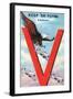 WWII Promotion - Keep 'em Flying, Eagle Flying with Planes-Lantern Press-Framed Art Print