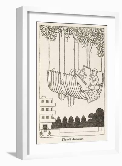 WWII Recycling: Anderson Hammock-William Heath Robinson-Framed Art Print