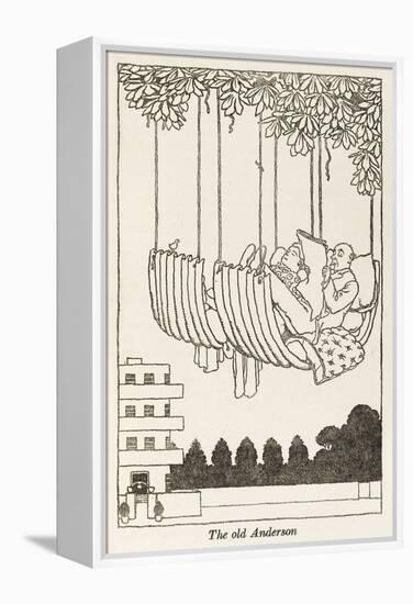 WWII Recycling: Anderson Hammock-William Heath Robinson-Framed Stretched Canvas