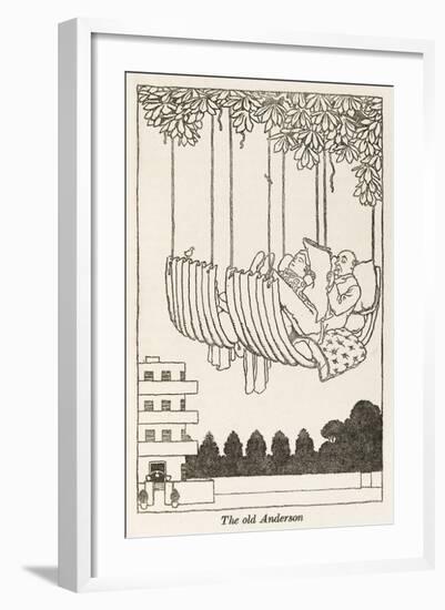 WWII Recycling: Anderson Hammock-William Heath Robinson-Framed Art Print