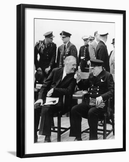 WWII Roosevelt Churchill-null-Framed Photographic Print