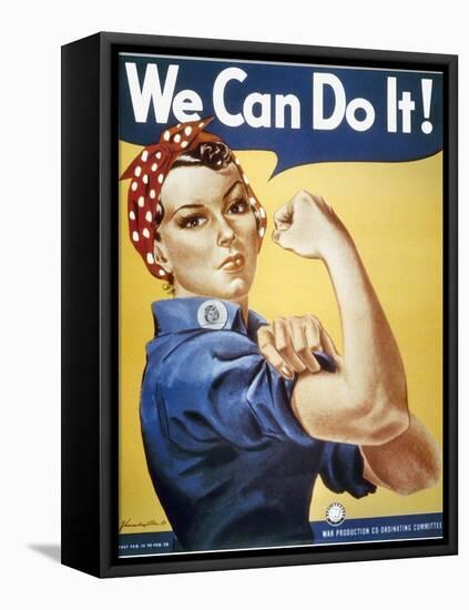 WWII: Rosie The Riveter-null-Framed Stretched Canvas