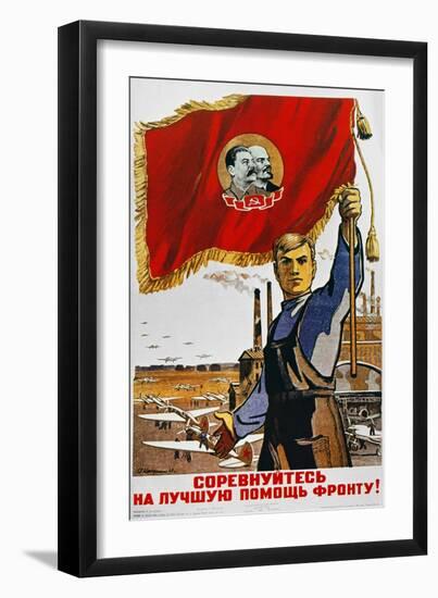 WWII: Russian Poster, 1942-null-Framed Giclee Print