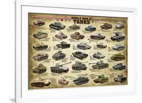 WWII Tanks-null-Framed Premium Giclee Print