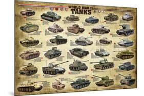 WWII Tanks-null-Mounted Premium Giclee Print