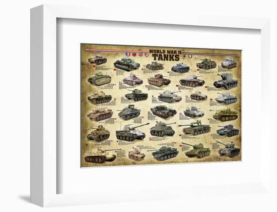 WWII Tanks-null-Framed Art Print