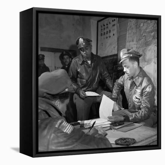 WWII: Tuskegee Airmen, 1945-Toni Frissell-Framed Stretched Canvas