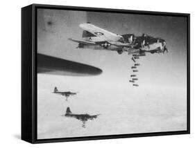 WWII U.S. Air Raid on Chemnitz-null-Framed Stretched Canvas