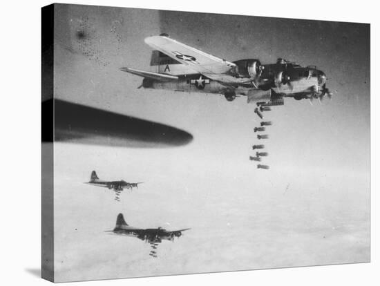 WWII U.S. Air Raid on Chemnitz-null-Stretched Canvas