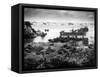 WWII U.S. Invasion Okinawa-null-Framed Stretched Canvas