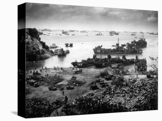 WWII U.S. Invasion Okinawa-null-Stretched Canvas