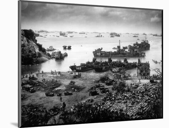 WWII U.S. Invasion Okinawa-null-Mounted Photographic Print