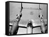 WWII U.S. Lockheed P38 Lightning-null-Framed Stretched Canvas