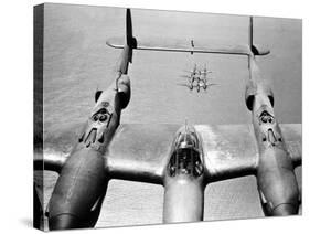 WWII U.S. Lockheed P38 Lightning-null-Stretched Canvas
