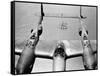 WWII U.S. Lockheed P38 Lightning-null-Framed Stretched Canvas