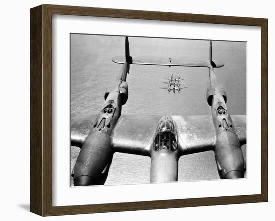 WWII U.S. Lockheed P38 Lightning-null-Framed Premium Photographic Print