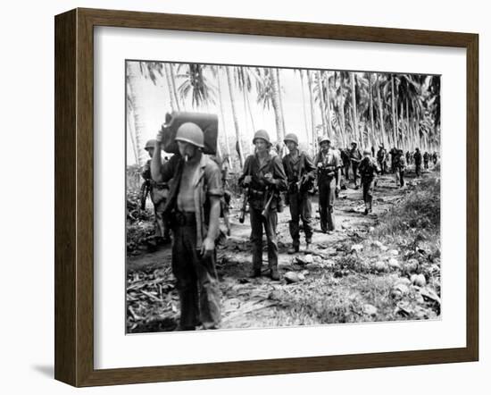 WWII U.S. Marines Guadalcanal-null-Framed Premium Photographic Print