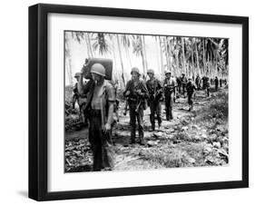 WWII U.S. Marines Guadalcanal-null-Framed Premium Photographic Print