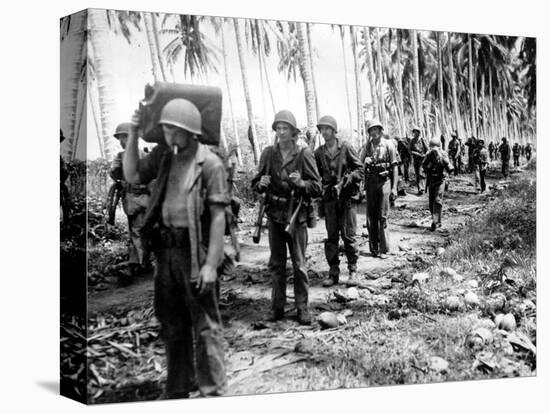 WWII U.S. Marines Guadalcanal-null-Stretched Canvas