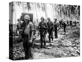 WWII U.S. Marines Guadalcanal-null-Stretched Canvas