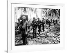 WWII U.S. Marines Guadalcanal-null-Framed Photographic Print