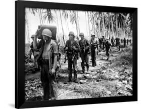 WWII U.S. Marines Guadalcanal-null-Framed Photographic Print