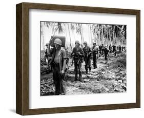 WWII U.S. Marines Guadalcanal-null-Framed Photographic Print