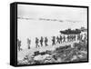 WWII U.S. Troops Invade Saipan-null-Framed Stretched Canvas