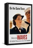 WWII: Waves Poster-null-Framed Stretched Canvas