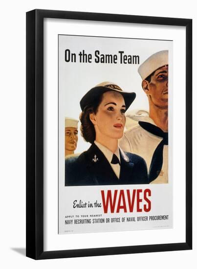 WWII: Waves Poster-null-Framed Giclee Print