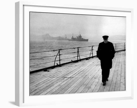 WWII, Winston Churchill, U.K. Prime Minister-Science Source-Framed Giclee Print